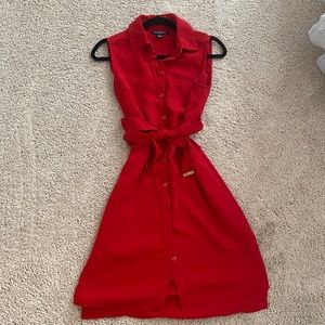 Red Trench Dress